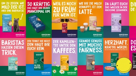 Überground inszeniert das Eduscho-Comeback - Das Hamburger KreativKolletiv Überground sorgt für ein farbenfrohes Comeback der Marke Eduscho - Abb.: Überground